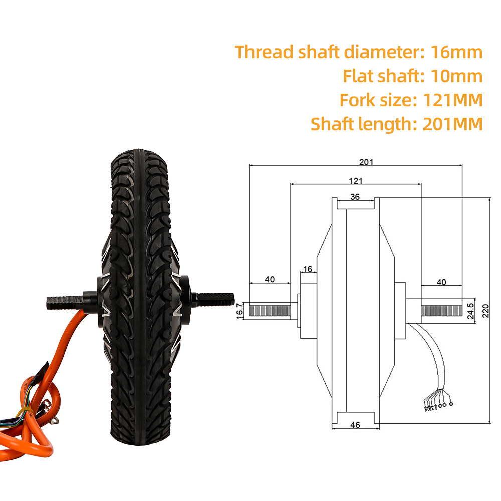 12 Inch Split Design Motor Wheel 48V 60V 72V 1000W-5000W Electric Bicycle Motor