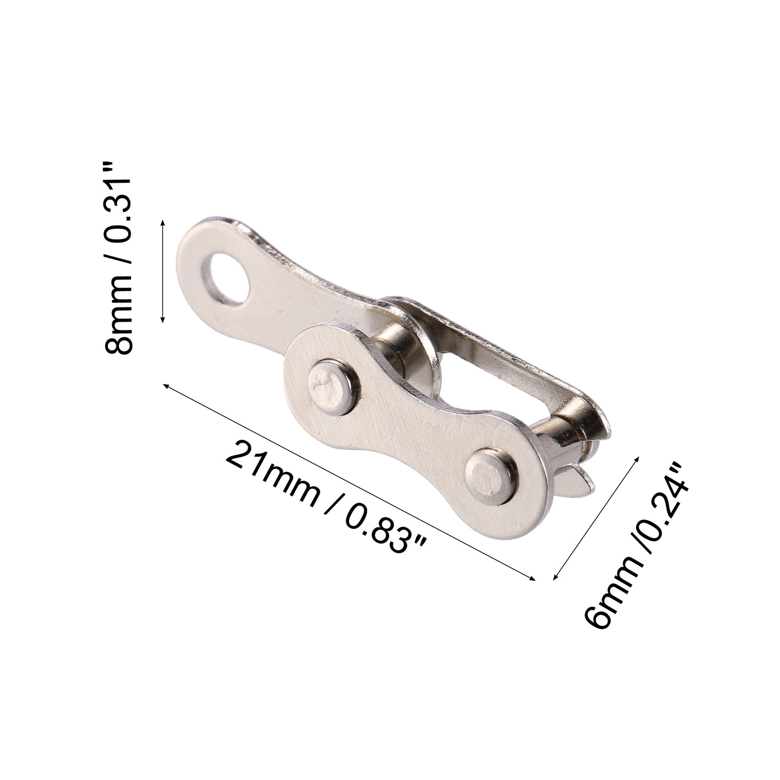 6 Pair Single Speed Silver Tone Chain Master Link Connectors for Bike Bicycle