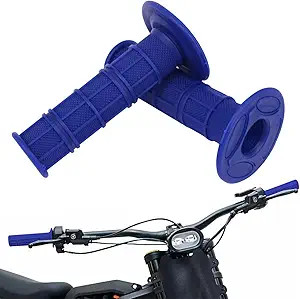 Handlebar Grips, 7/8″ Rubber Handle Grips Universal for Electric D Color: blue