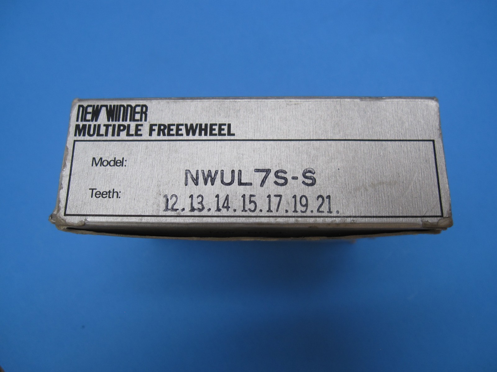 vintage Suntour New Winner 7-spd freewheel, 12/13/…/19/21, in box, near-mint