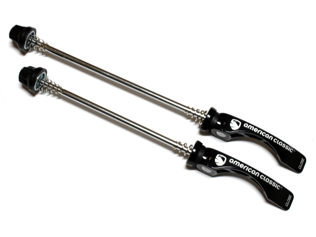 American Classic MTB Bike CroMo 100/135 mm Quick Release Skewers Black