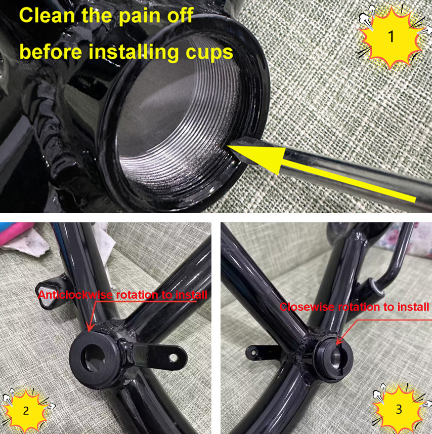 3.4L Felt Faker Bike Frame &Petcock, 26″ Suspension Fork, Wide Crank & Headset