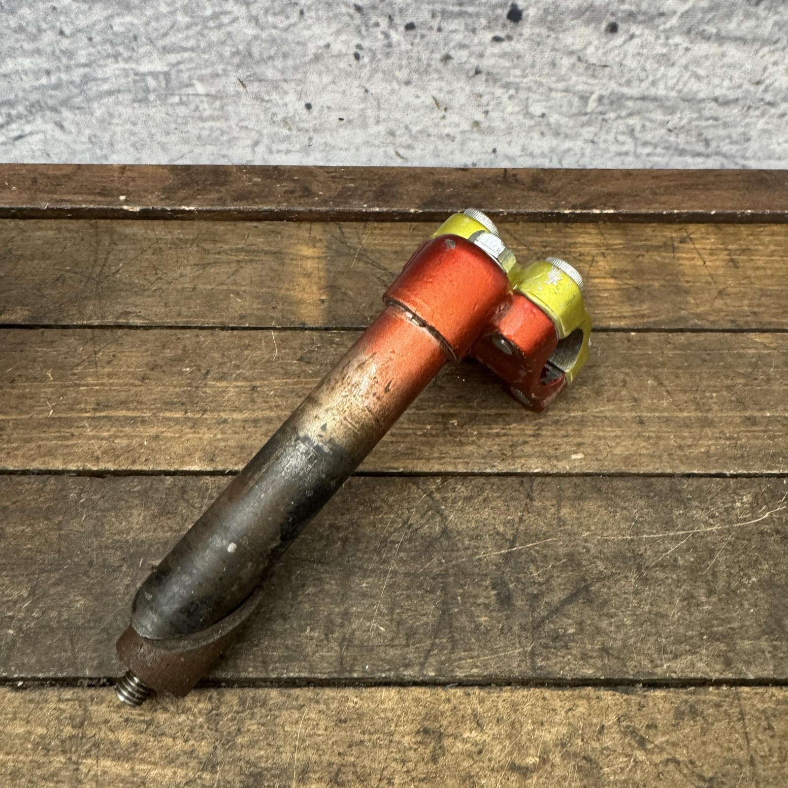 Vintage BMX Quill Stem Neck 21mm Red Yellow Painted Old School 70s 80s