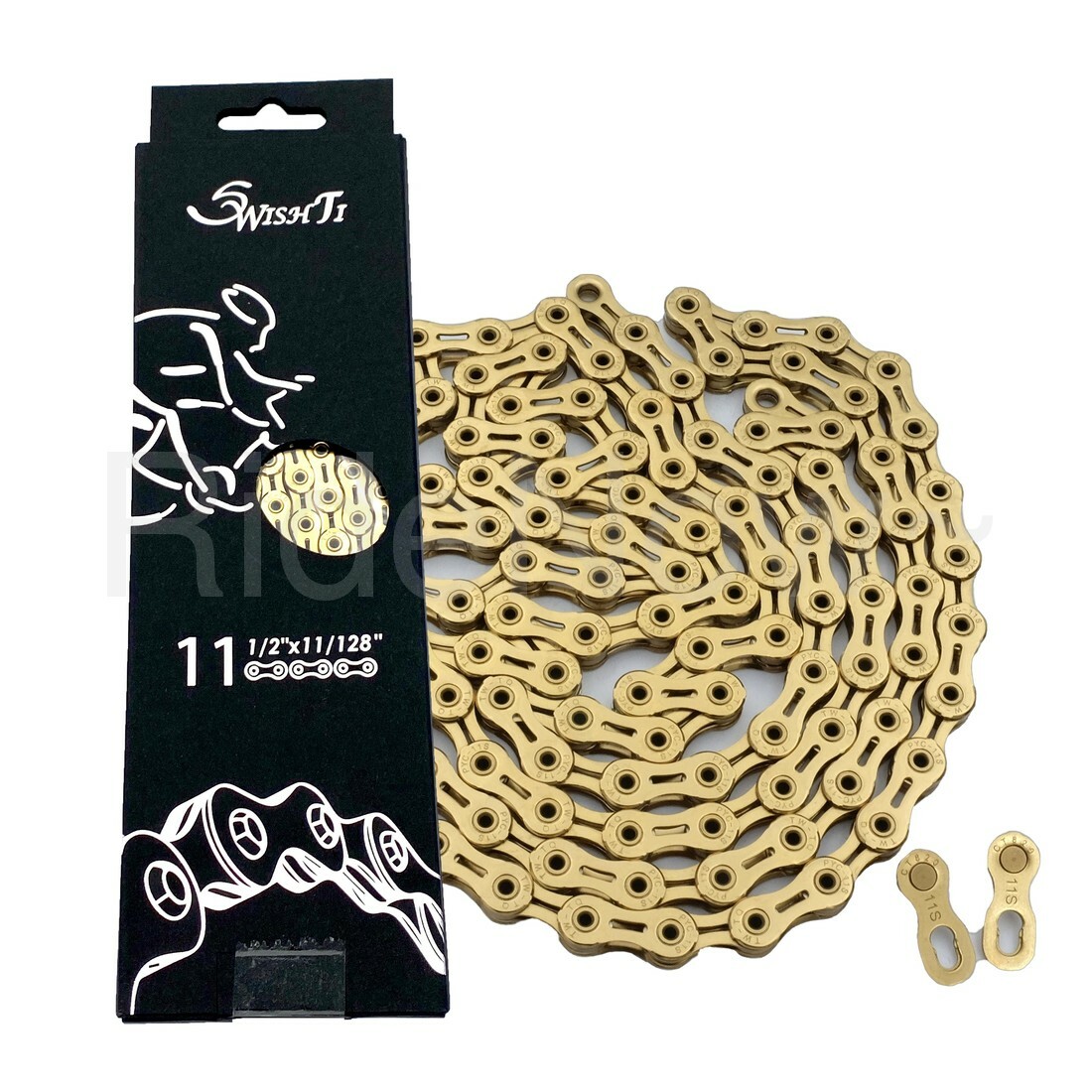 NEW 238g 116Link 11-Speed 1/2″x11/128″ Bike Chain,Ceramic Coating Ti Gold