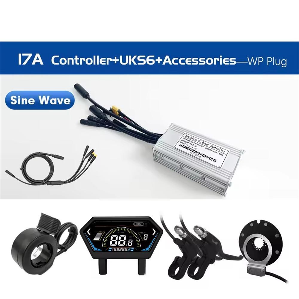 E-bike 17A 26A 30A 3-Mode Sine Wave Controller 36V 48V 250W-1000W w/ Display Set