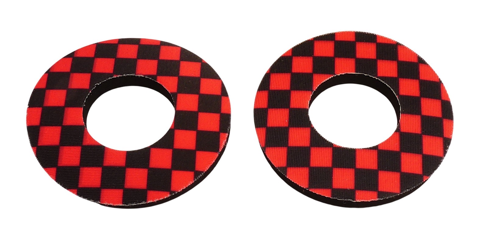Porkchop BMX old school BMX bicycle foam grip donuts CHECKERBOARD RED / BLACK