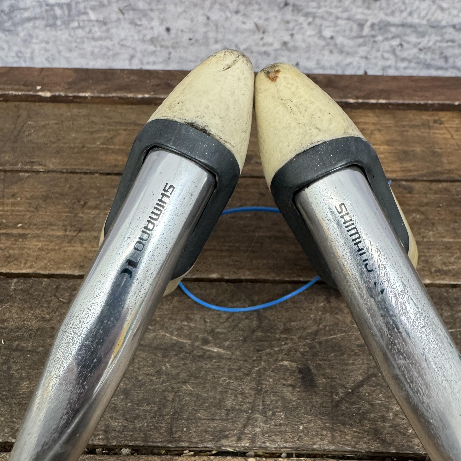 Vintage Shimano 105 BL-1051 Brake Levers Whit Pair Aero Drop Bar 23.8mm Bike