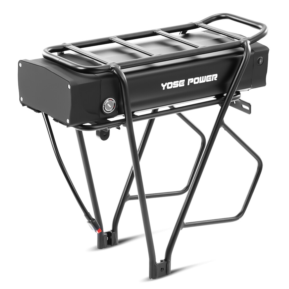 48V 20.8Ah Lithium Ebike Battery 1500W Rear Rack Electric Bike Battery Black