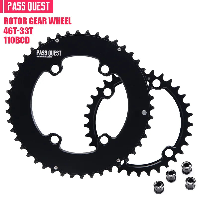 110BCD Chainring Road Bike for ROTOR 4 Claw Double Chainring 52-36/53-39/56-42T