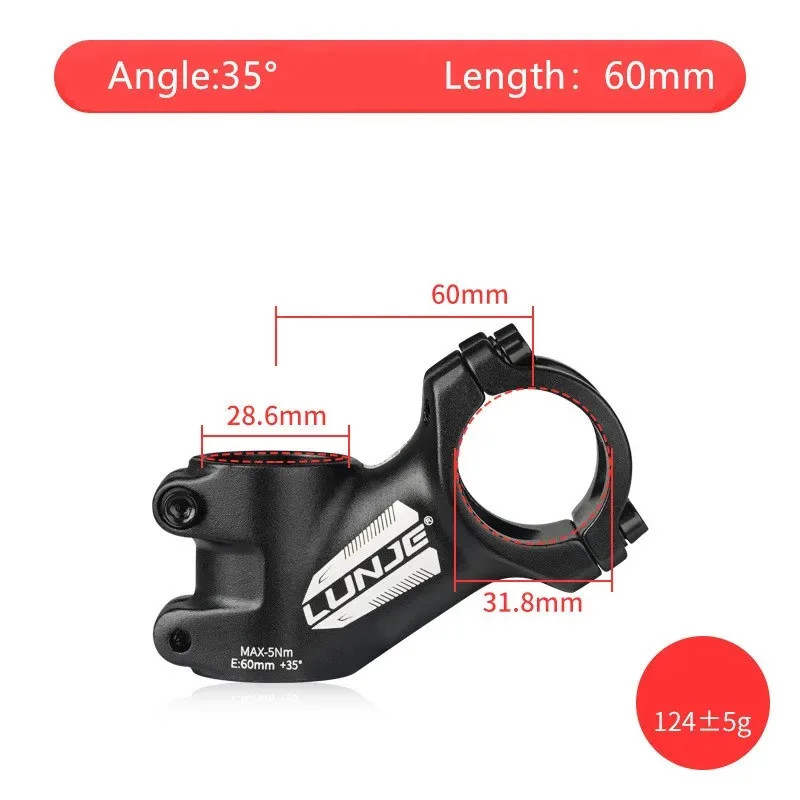 Bike Stem 31.8mm 25°/30°/35° Ultralight Aluminum MTB 3D Forged Riser