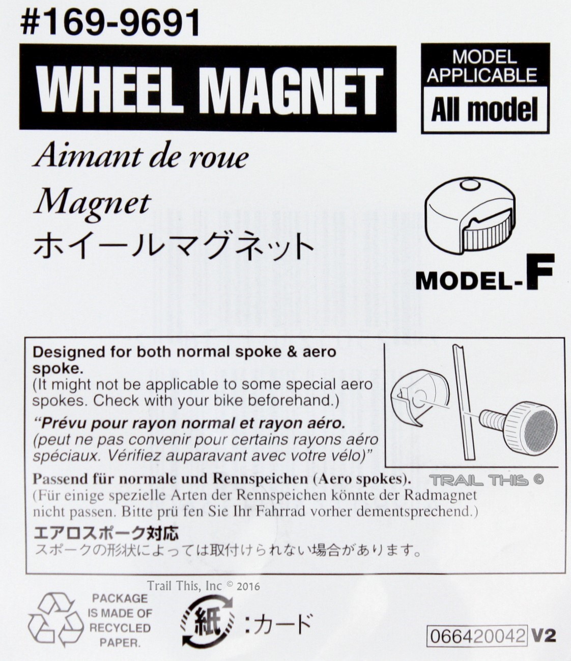 CatEye Wheel Spoke Computer Magnet Speed Sensor fits Sigma Garmin Planet Bike