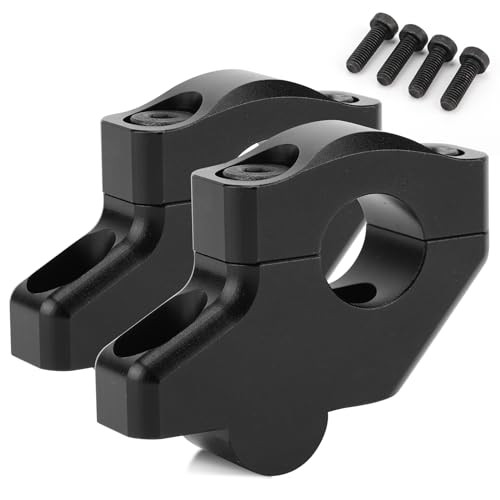 1 1/8″ Handlebar Bar Risers Motorcycle Bar Clamps 28mm Bar for Motorbike Black