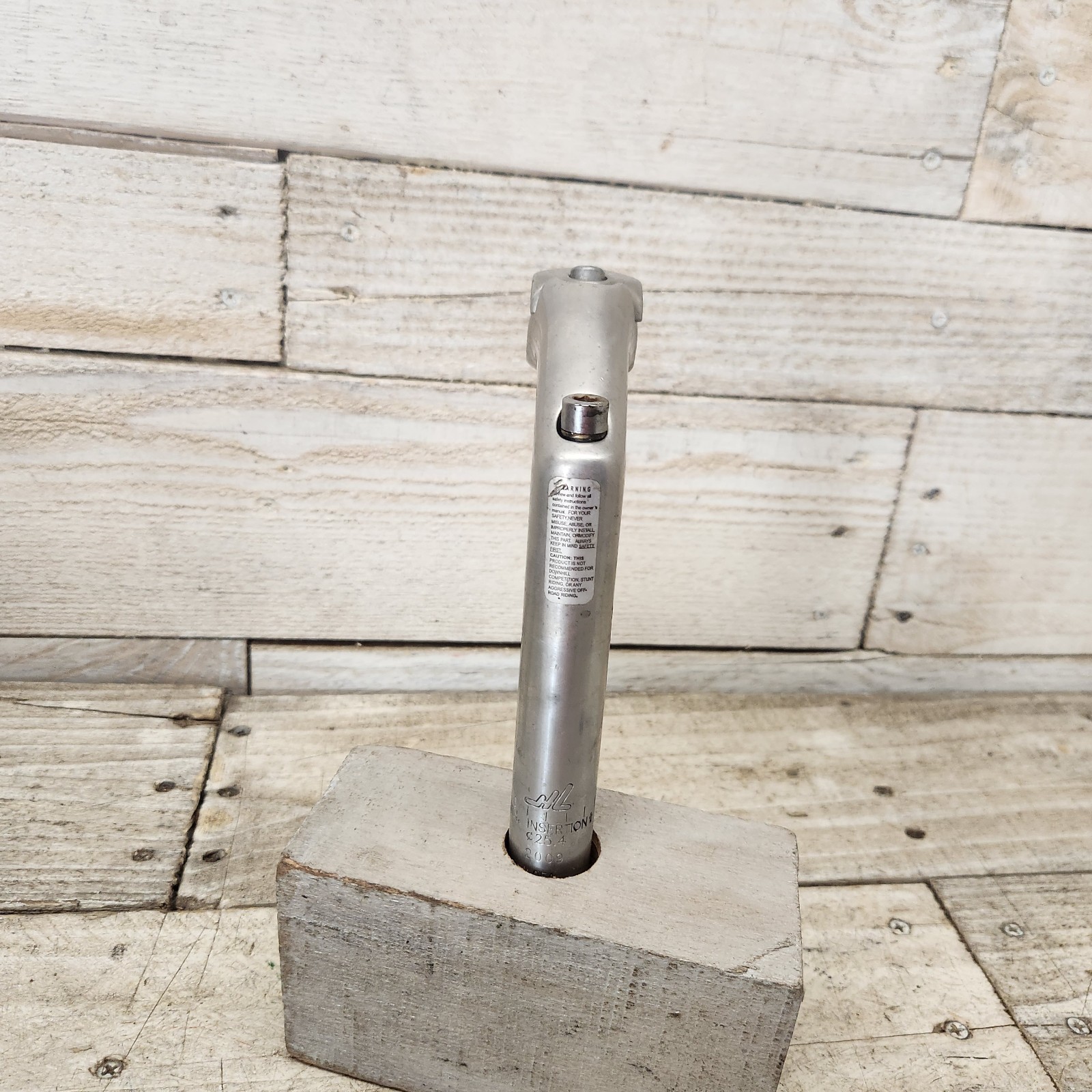 2009 Alloy NL Riser Stem 25.4.mm Quill 25.4mm Bar Clamp 80mm Reach Silver