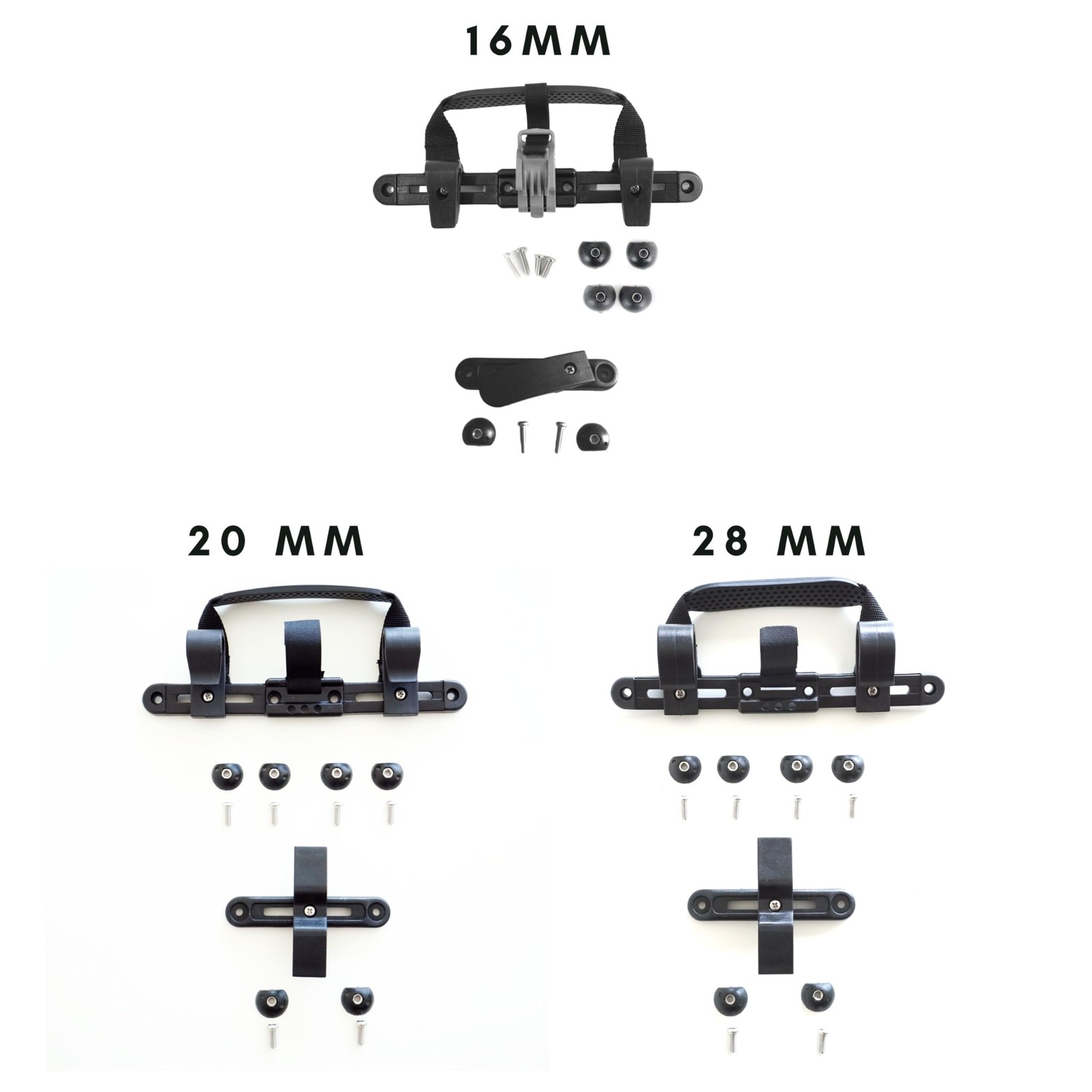 Vincita DIY Bike Pannier Hardware Kit – Rack Diameter Up to 16mm, Black