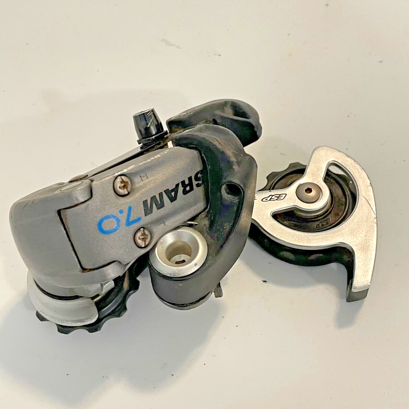 Vintage SRAM ESP 7.0 Rear Derailleur Long Cage Black Composite MTB