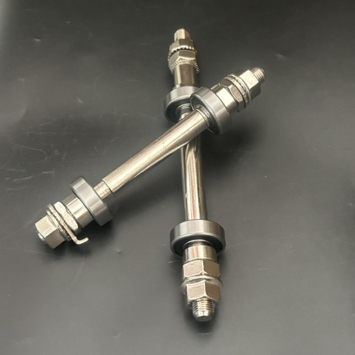 Bicycle Axles 140Mm/182Mm with Bearing, Bicycle Hub Axle Front and Rear Axles Ki