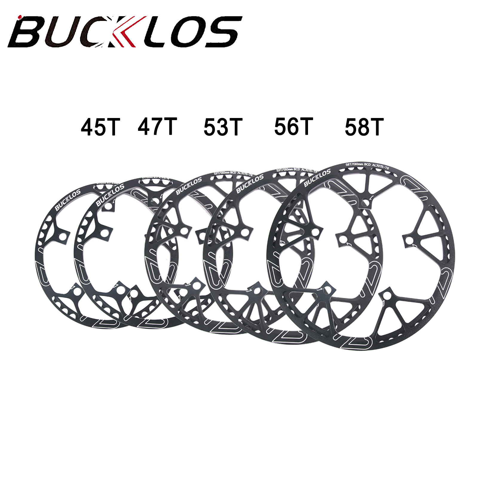 130BCD 45T 47T 53T 56T 58T Chainring Folding Bike Aluminum Chainwheel Fit 6-10s