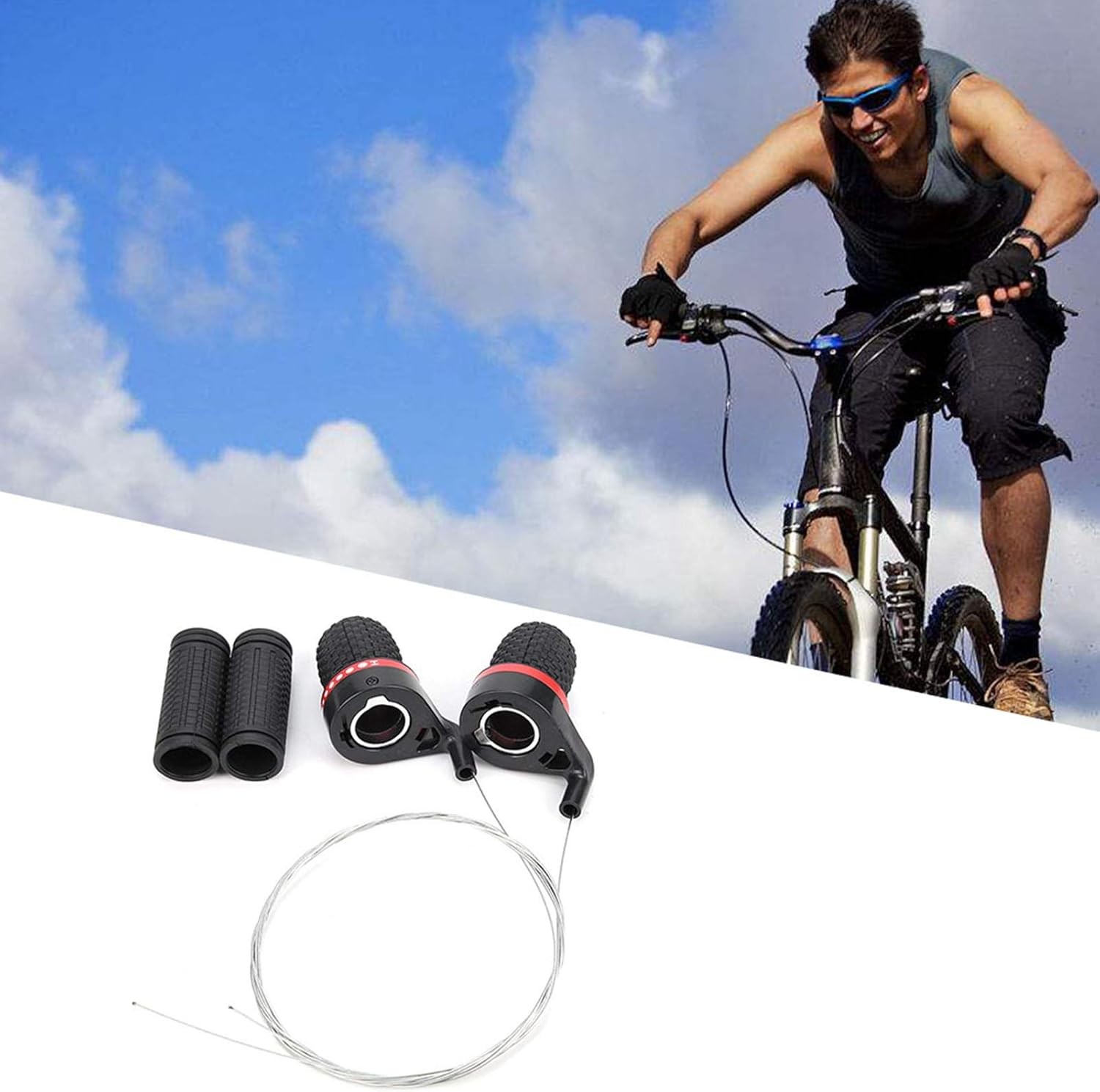 Bike Twist Grip Gear Shifter Bicycle Shift Levers Speed Handlebar