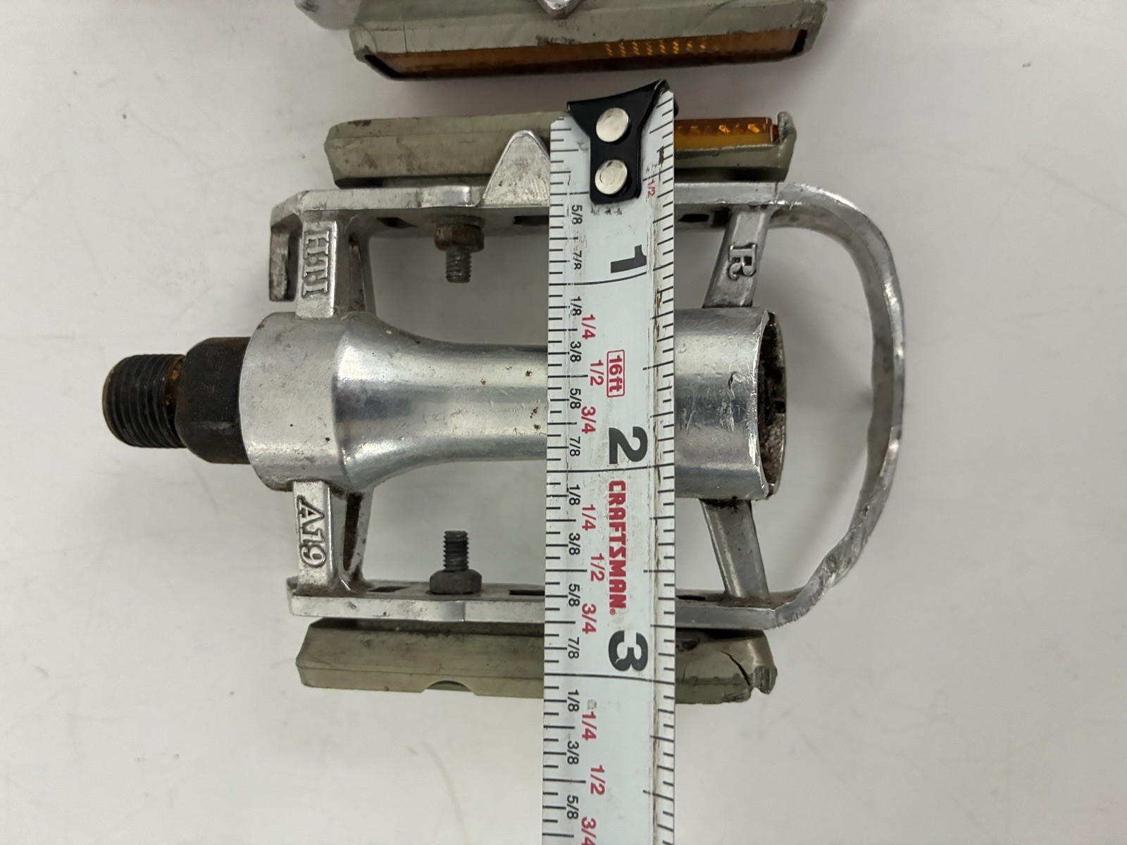 Vintage HTI Road Pedals 9/16 in Aluminum Silver A19 1980s Bike