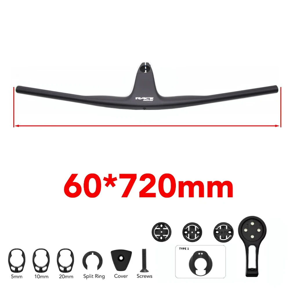 Carbon Fiber Integrated MTB Handlebar -17 Degree Internal Cable 50mm-90mm Stem