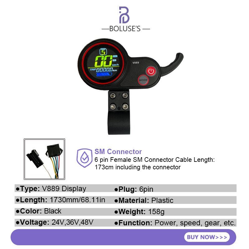 E-bike Controller 26A 500W 750W Sinewave Controller Display Panel 24V 36V 48V