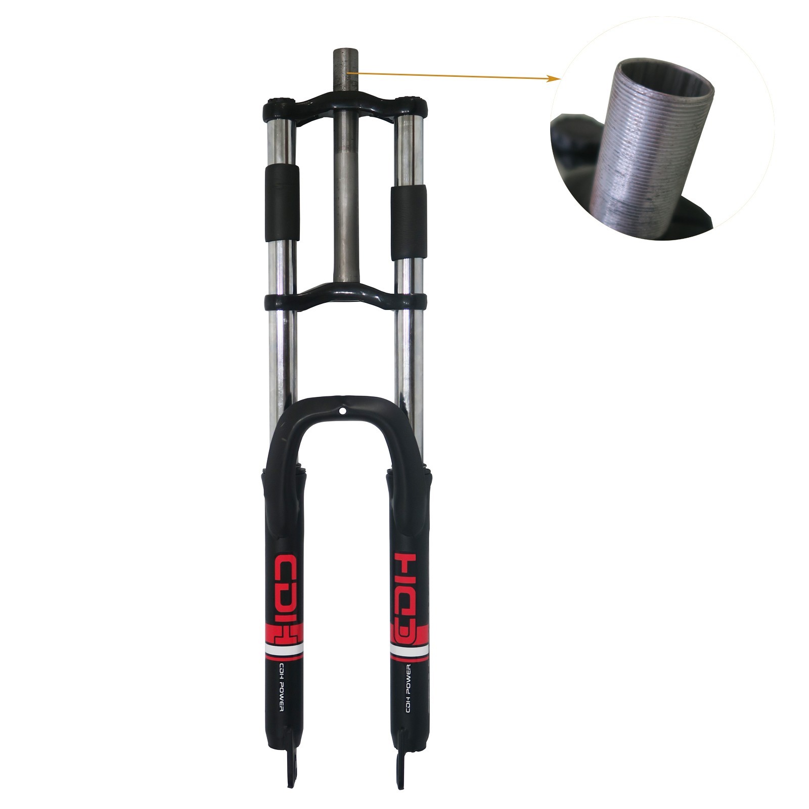 DONSP1986 26″ Bicycle Suspension Fork 1″ Thread Triple Tree Double Shoulder Disc