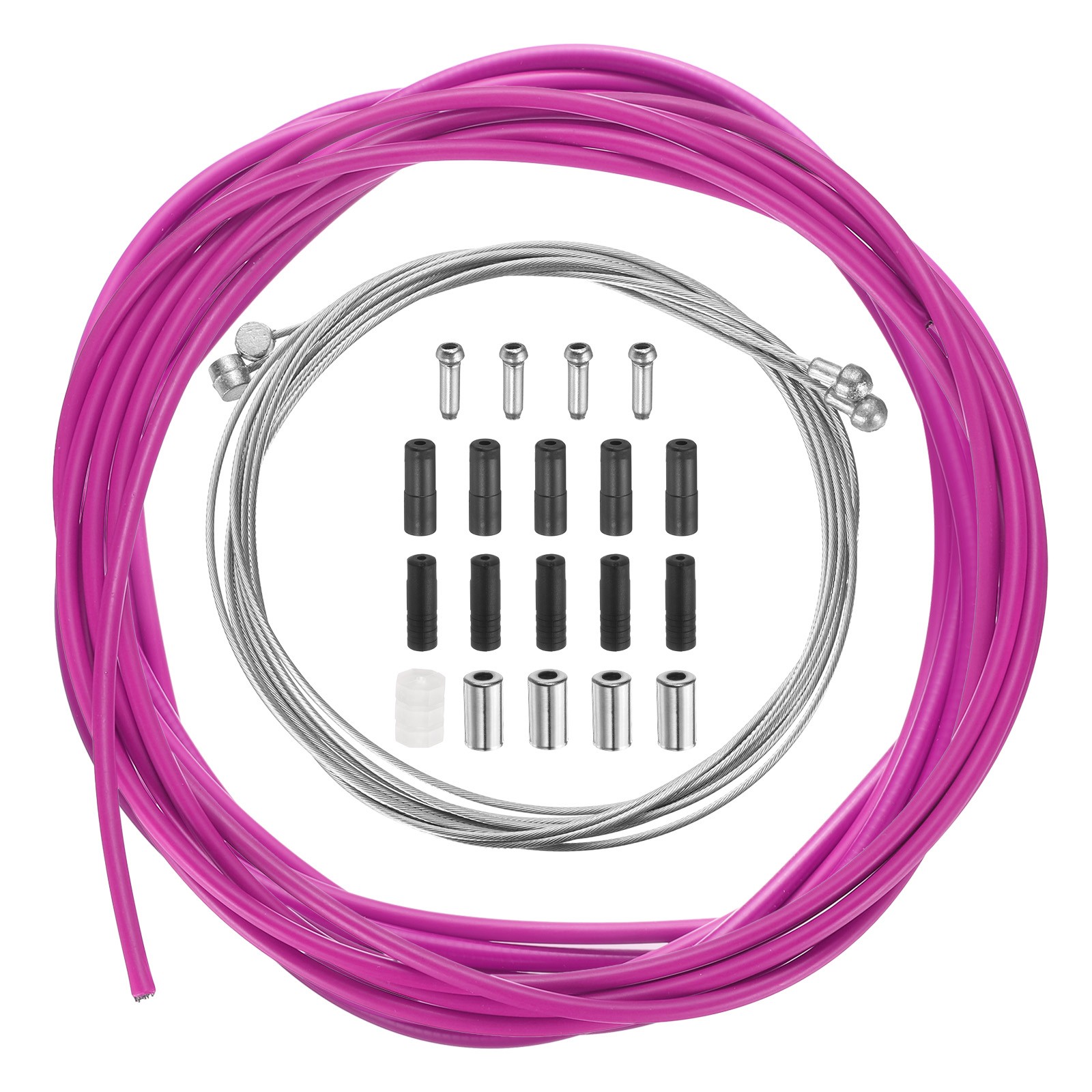 Bicycle Brake Cable Housing Set Universal Bike Shifter Cable House Kit, Purple