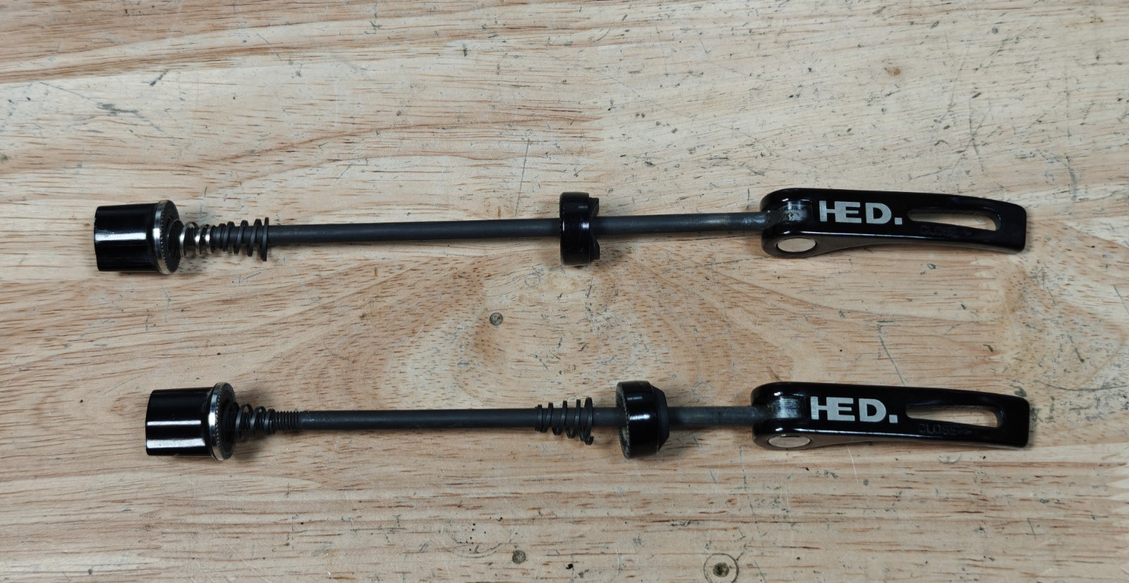 HED Quick Release Skewers Black Anodized Road Bike 100/130mm QR