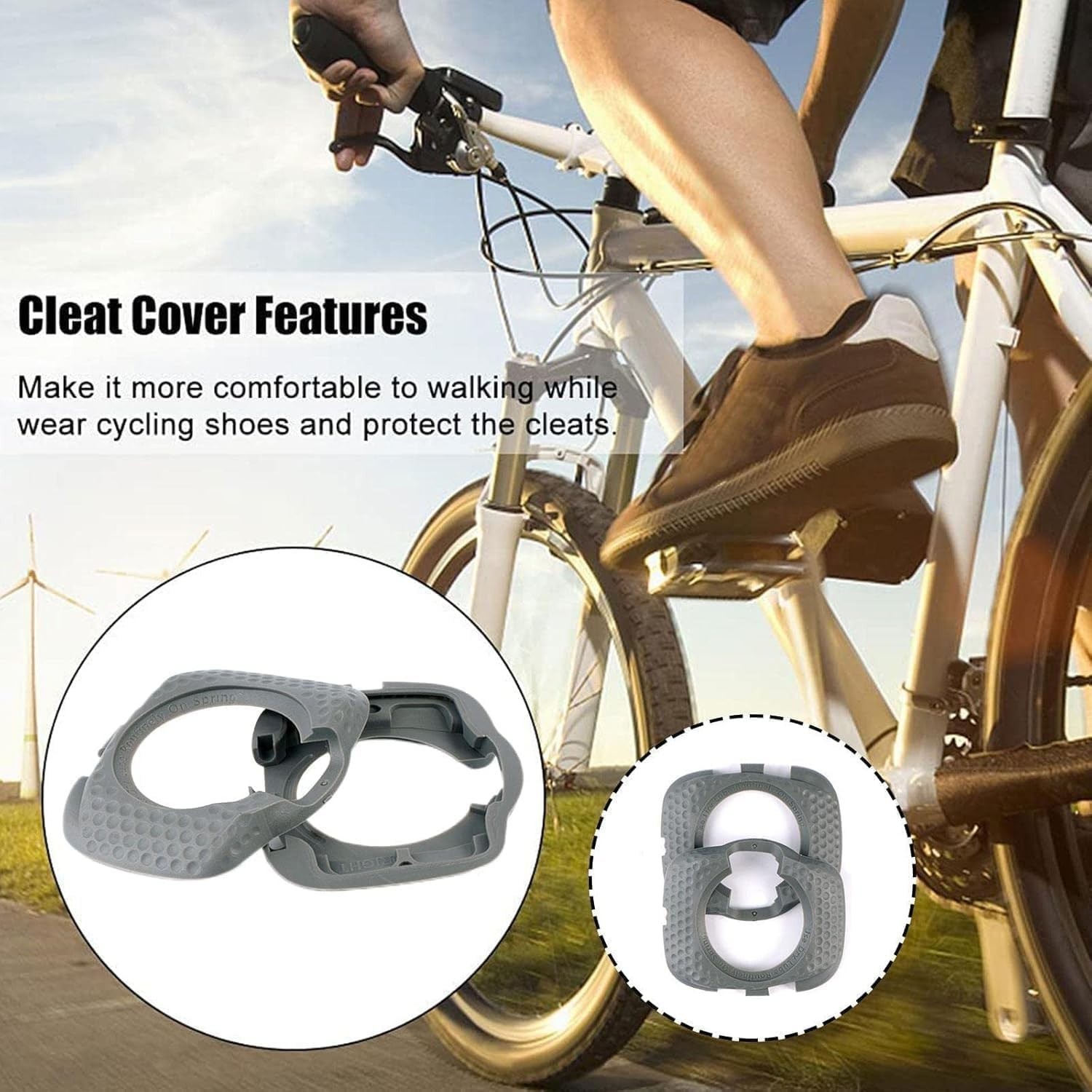 1 Pair Gray Road Bike Pedal Cleat Cover for Wahoo SpeedPlay Zero Pedal Clip B…