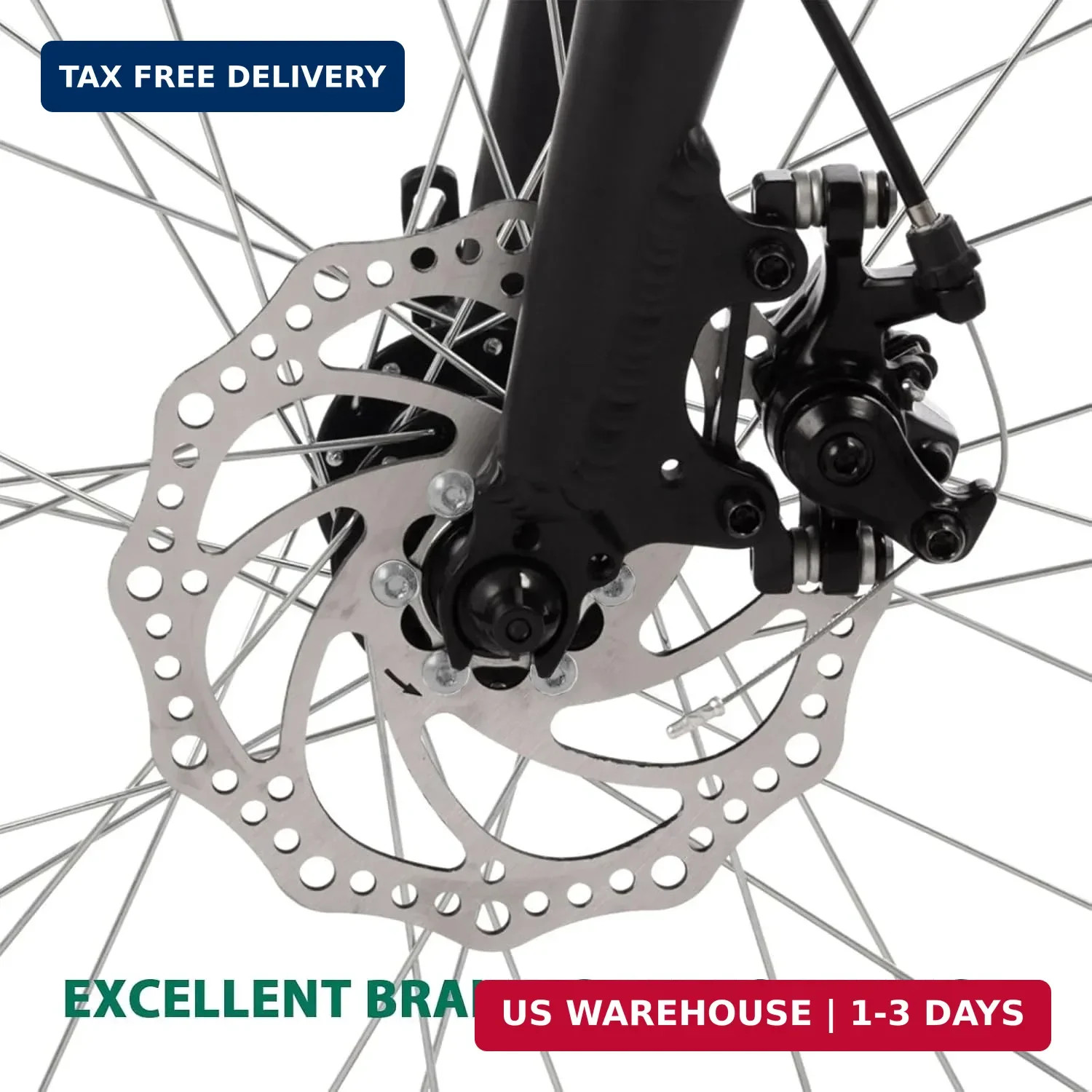 160mm Bike Disc Brake Rotor, Stainless Steel Bicycle Rotors with Anti-Slip 6 Bol