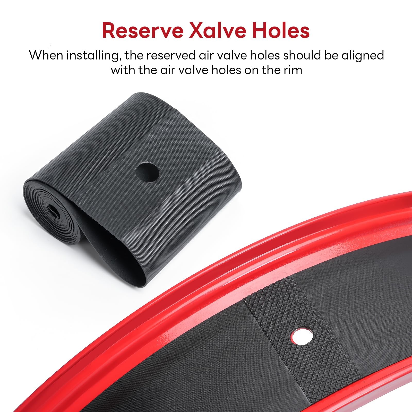 20×4 Fat Bike Rim Tape Liners 2 Pcs PVC HeavyDuty Tire Protector Black
