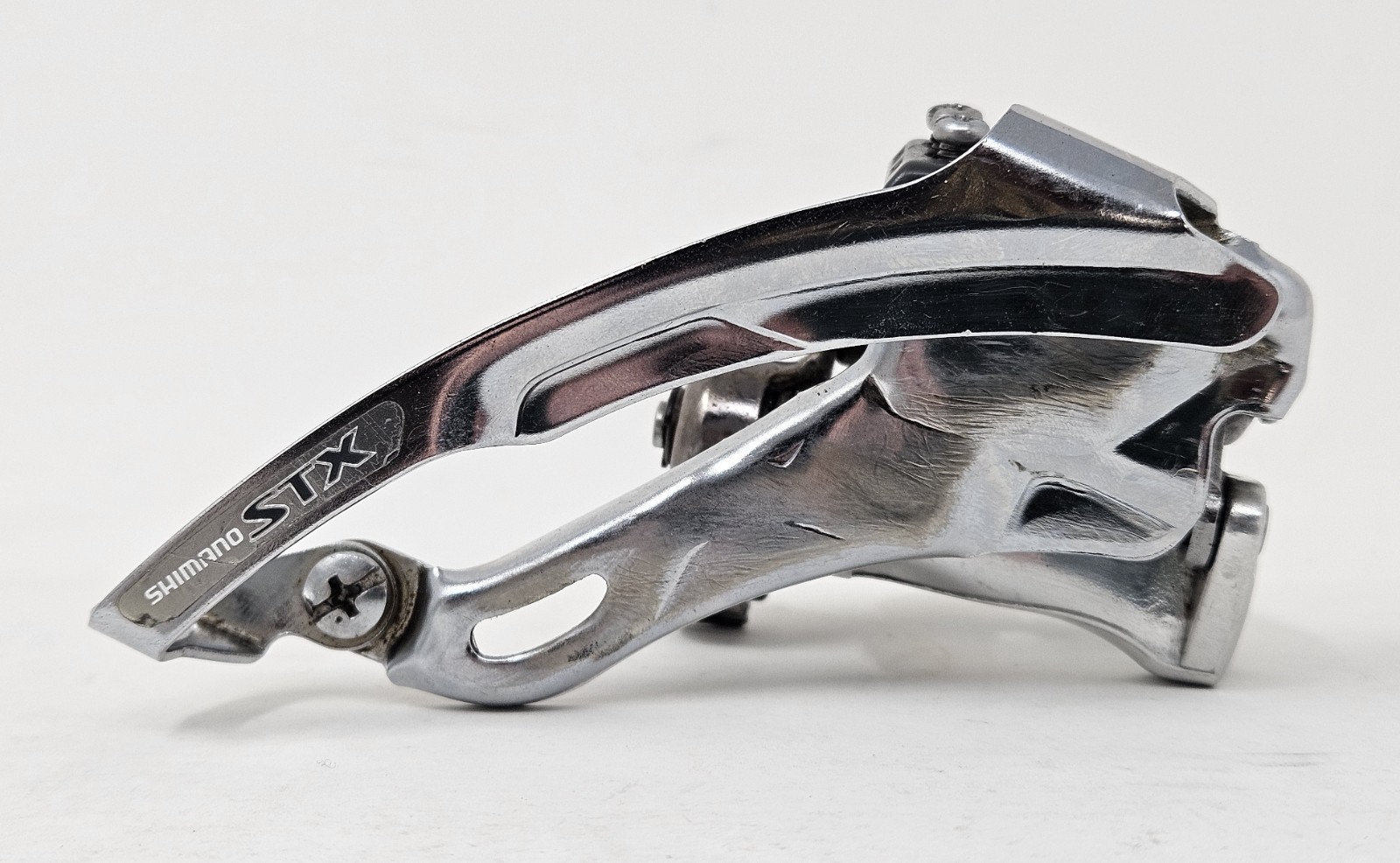 Shimano STX Front Derailleur, FD-MC34, Top Pull, 31.8, Triple, Low Clamp, VGC