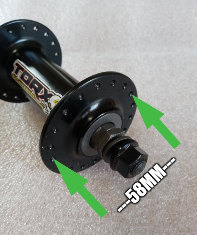 Fat bike front hub 135mm 28 Hole 3/8″ aluminum disc type.