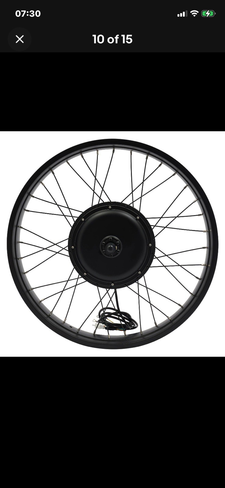 26×4″ 48V Electric Bicycle Front Wheel Hub Motor LCD E-Bike Conversion Kit 1500W