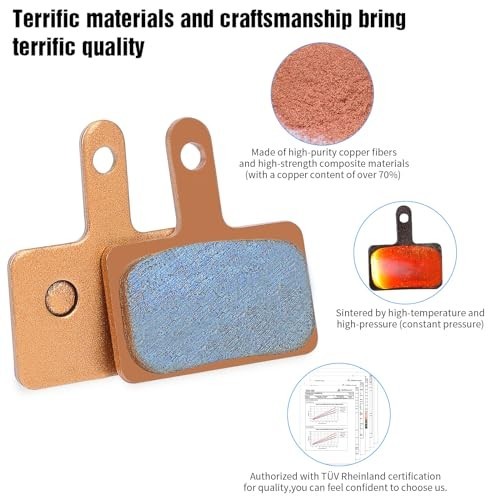 25 Pairs Sintered Metal Ebike Disc Brake Pads for Shimano MT200 M355 M446 M447 M