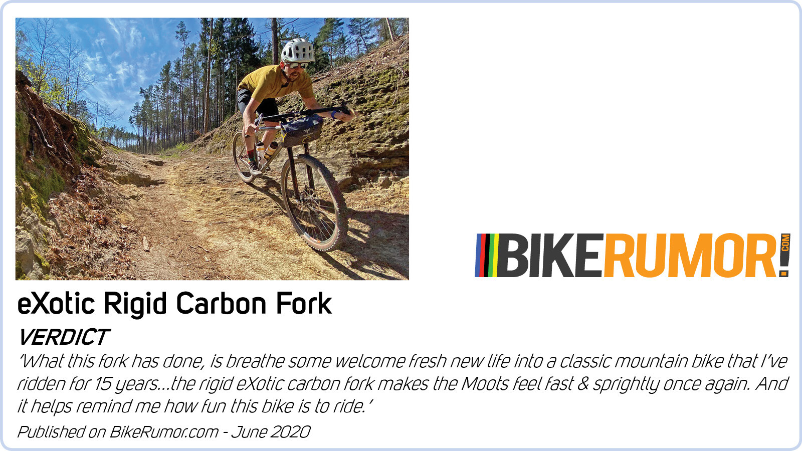 eXotic Light Weight Rigid Alu MTB Fork, Disc & V Brakes, 44.5cm for 26in Wheel