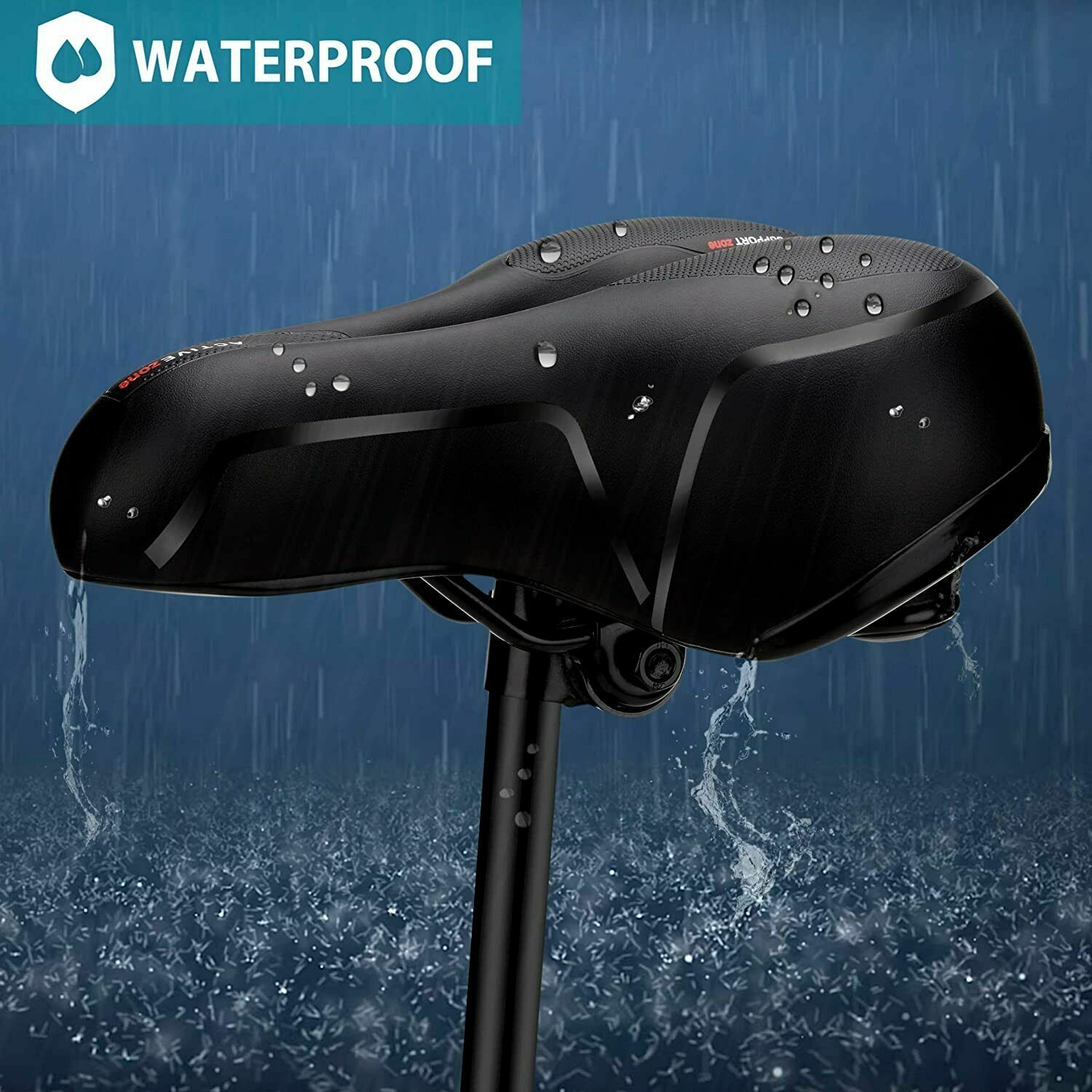 Bicycle Saddle bike Comfort Wide Soft Gel Bike Seat Sporty Air Cushion men women