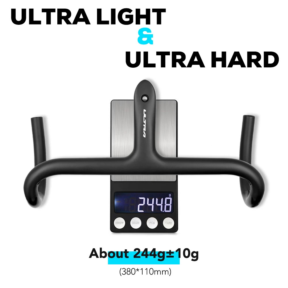 Lightweight Carbon Road Bike Integrated Handlebar 360mm-440mm with Mount 28.6mm
