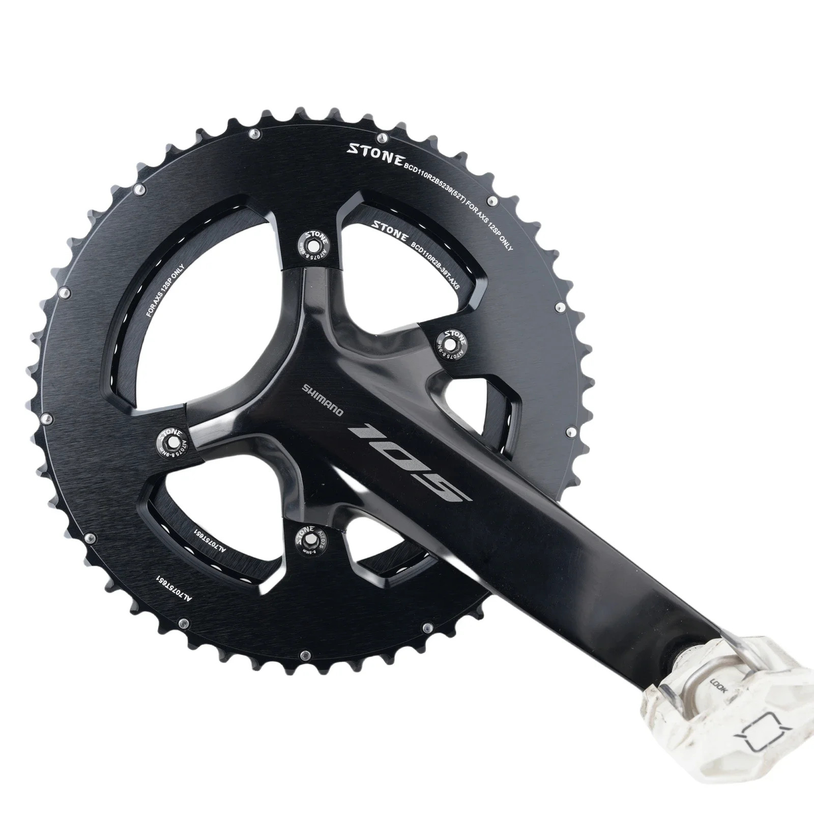 Stone 110bcd Bike Double Chainring for Sram AXS Flattop 12S for Shimano Magene