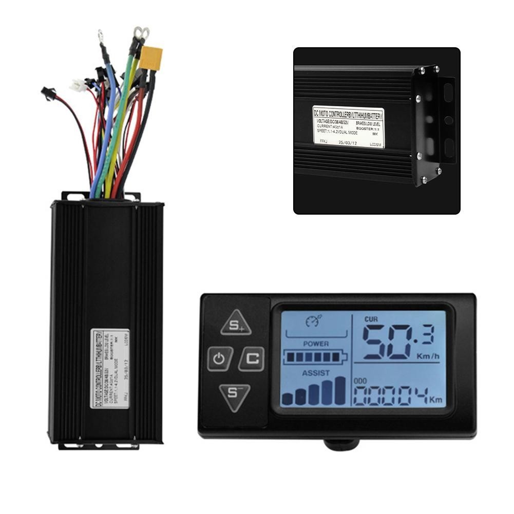 36V 48V 52V Brushless Controller with LCD Display for 1500W 2000W Electric Bike