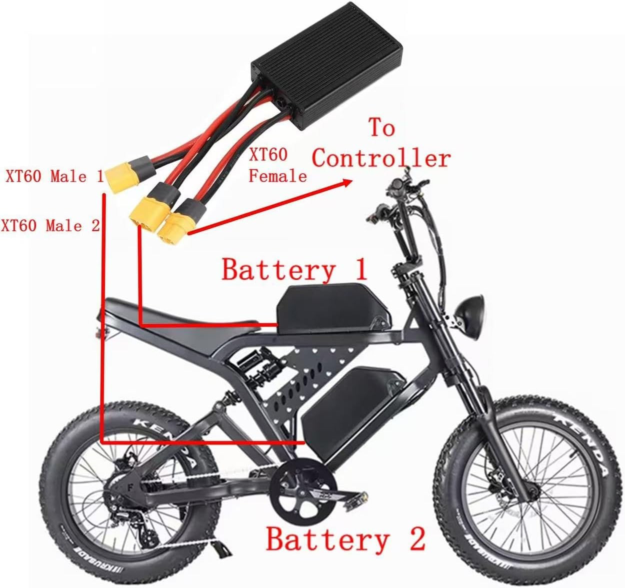30A Dual Battery Balancer for 500W Electric Bike Two Battery Discharge Converter