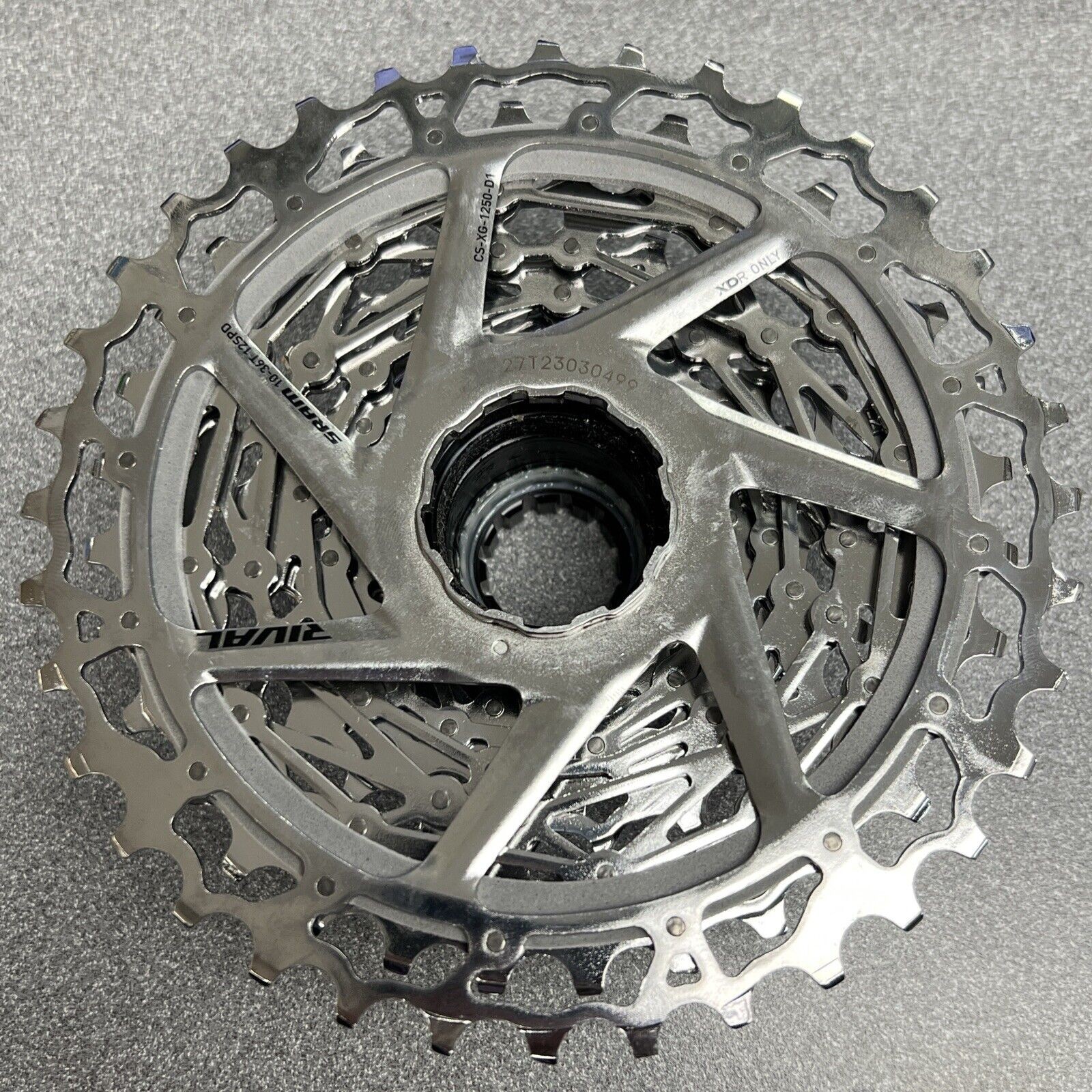 SRAM Rival AXS XG-1250 Cassette – 12-Speed, 10-36t, Silver, For XDR Driver