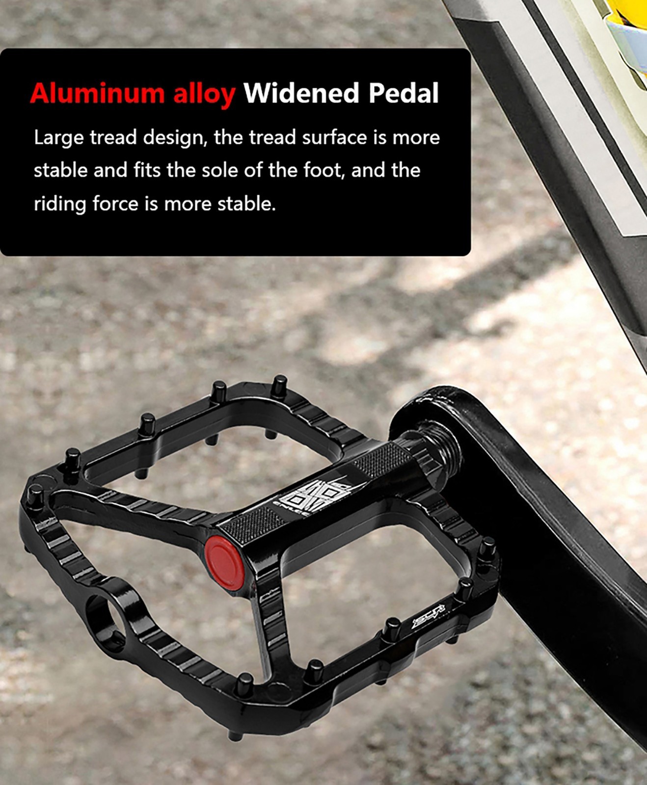 ENLEE MTB 9/16inch Aluminum Alloy DU Bearing Pedals Road Bike Platform One Pair
