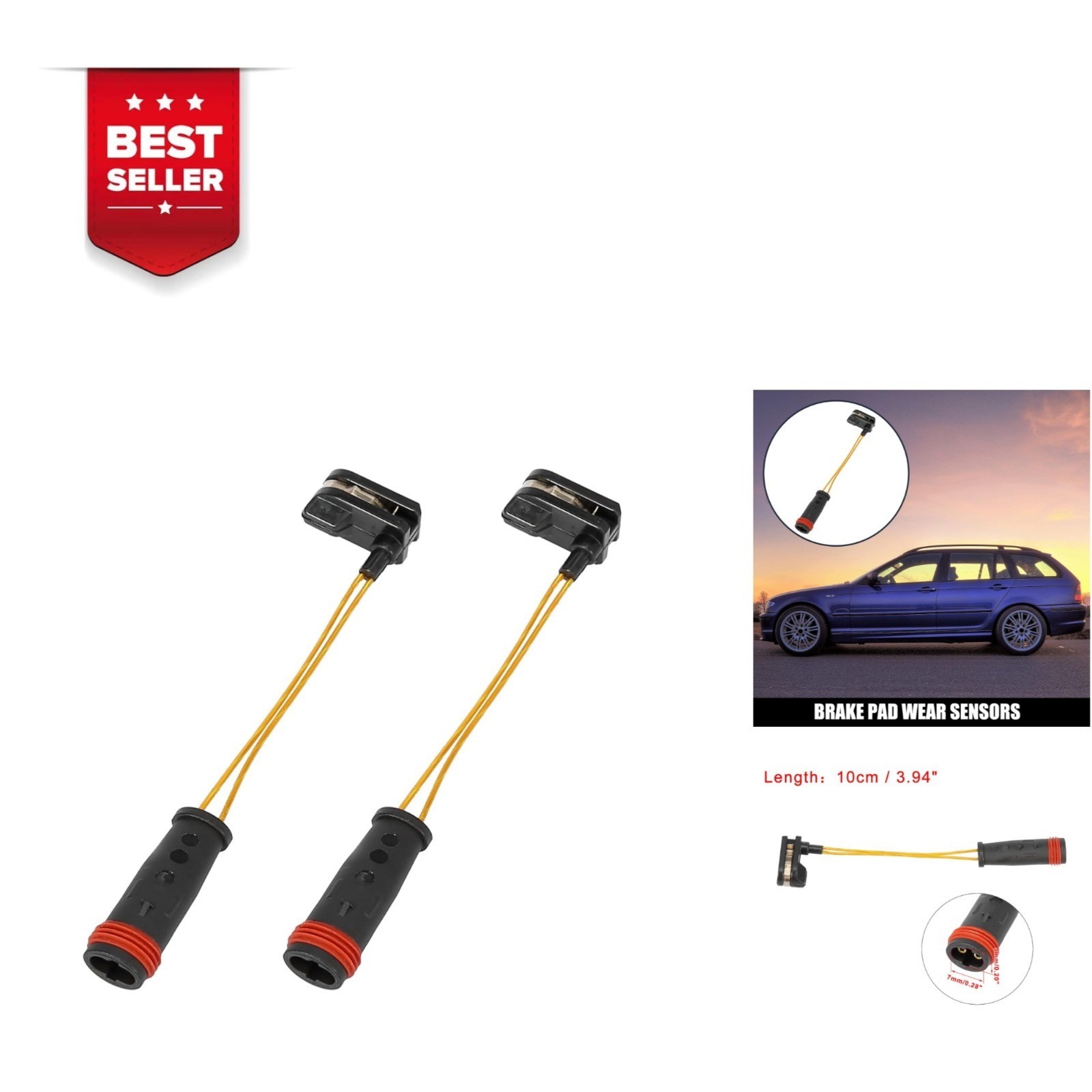 X AUTOHAUX Brake Pad Wear Sensor for Mercedes-Benz ML350 GL450 2pcs