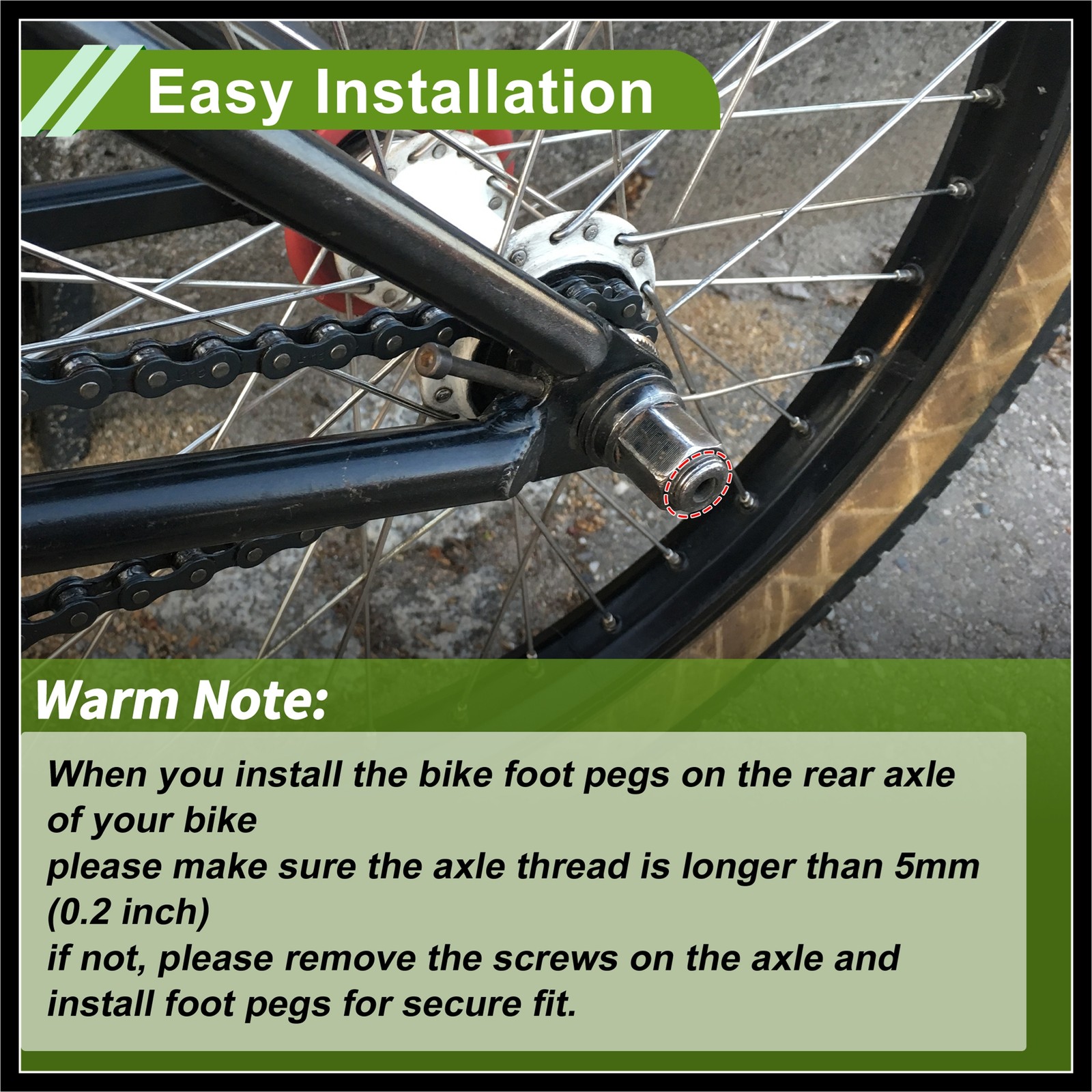 1Set Aluminum Alloy Anti-Skid Bike Pegs 3″ Length Mesh Solid M6 Axles Black