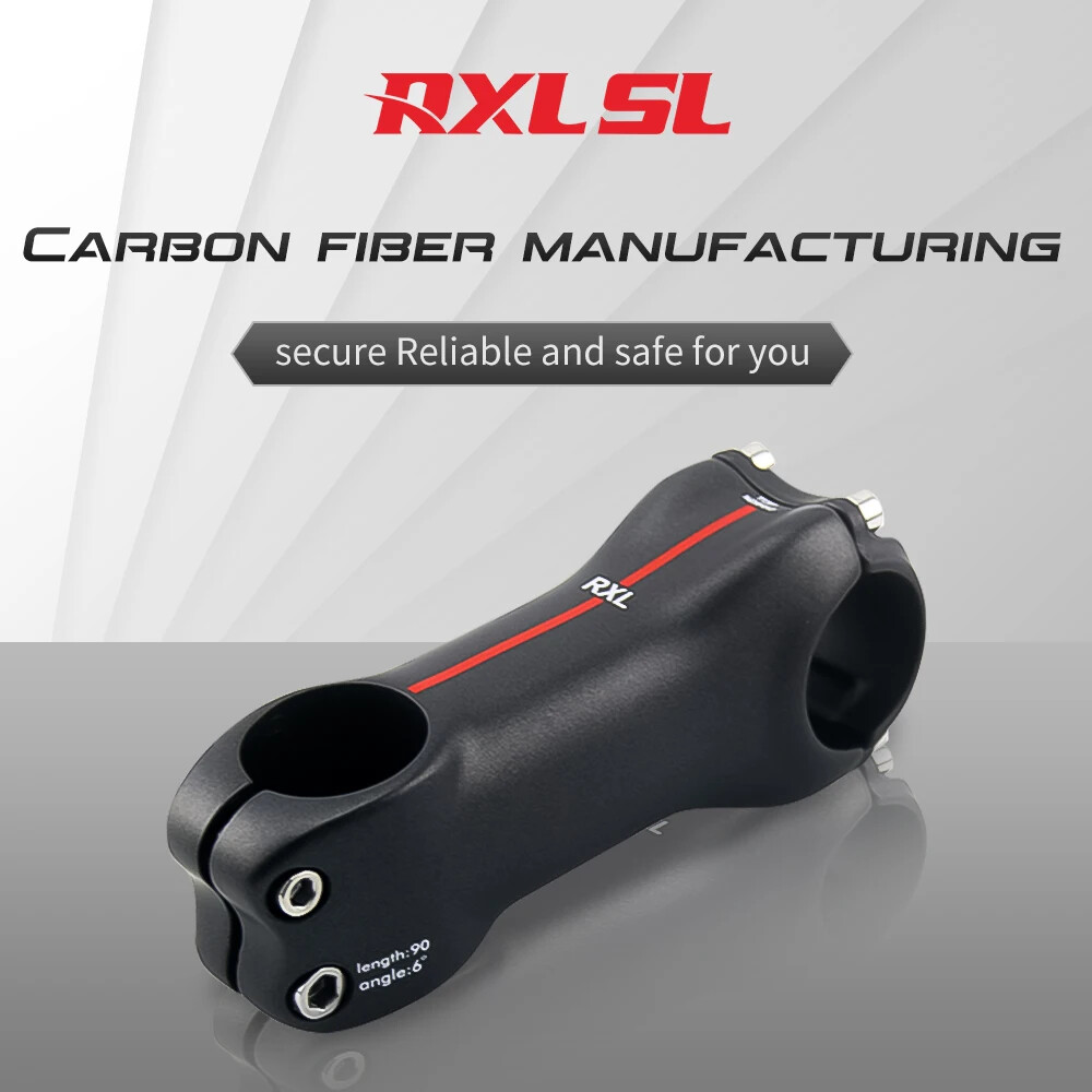 Carbon Fiber Mountain Bike Stems 6/17 Degree 28.6-31.8mm Length 70-130mm Stems