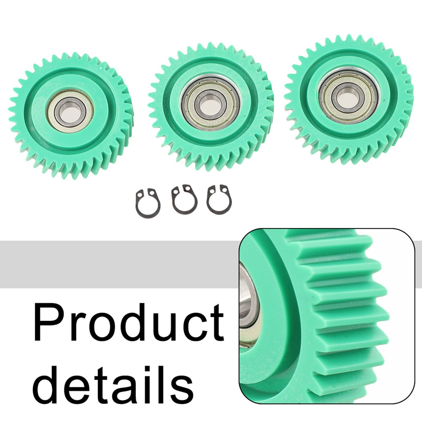 Nylon 3PCS Gear Set for Electric Bicycle Motor 31T 35T with 608 Bearings