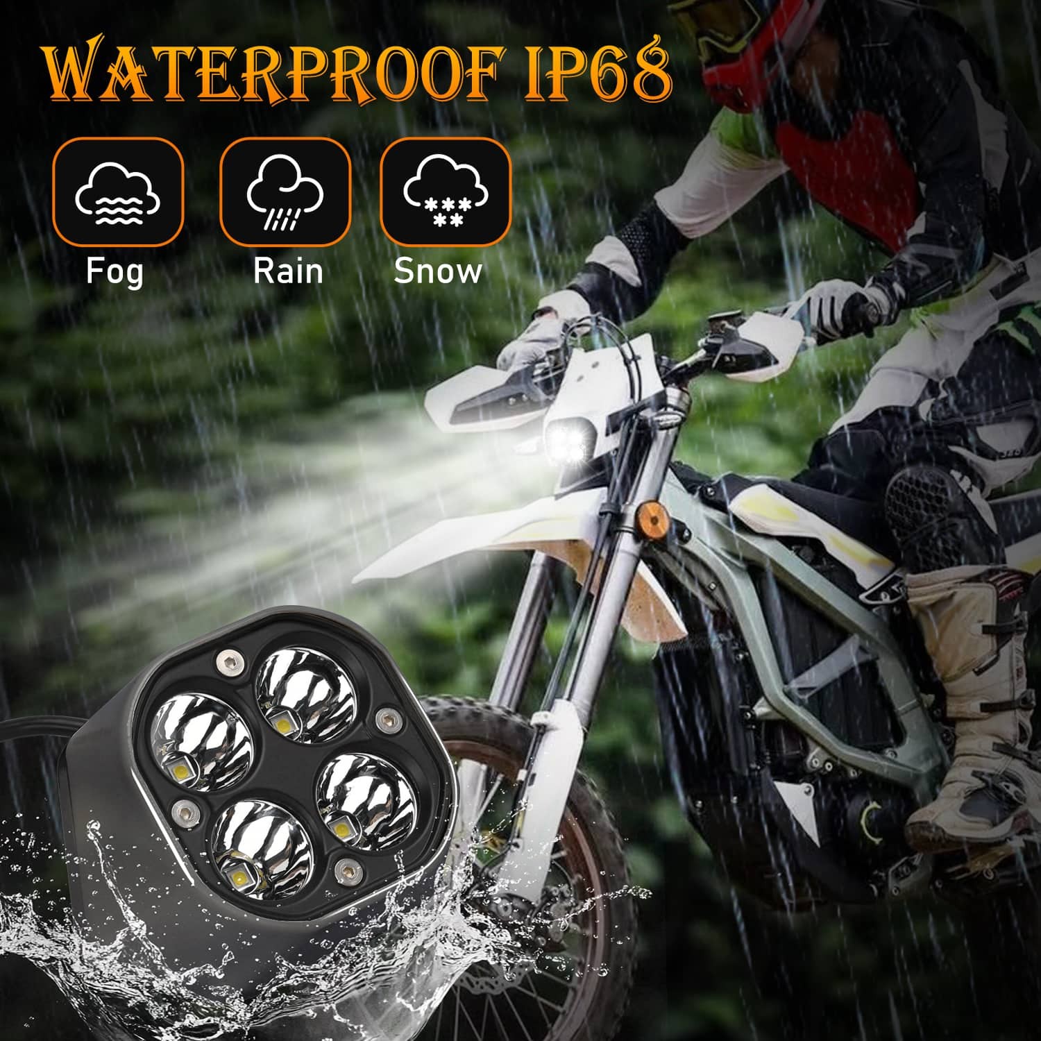 for Sur Ron Ultra Bee Plug N Play LED Headlight Front Lamp Light with Bracket