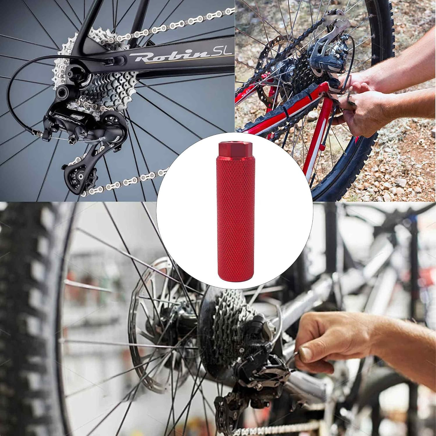 4Pcs Bike Pegs Aluminum Alloy Anti-Slip Bicycle Foot Pegs for BMX Mountain Bike