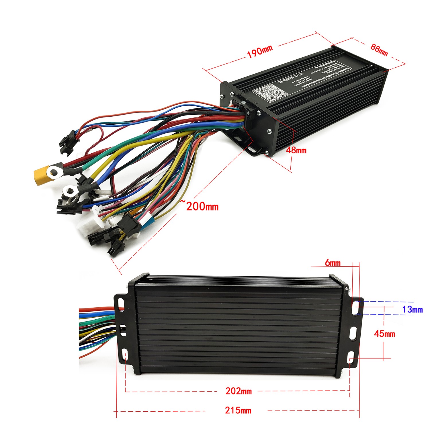 Ebike 36V 48V 52V 1500W 45A 3-Mode Sine Wave Controller EN06 SW900 UKC1 Display